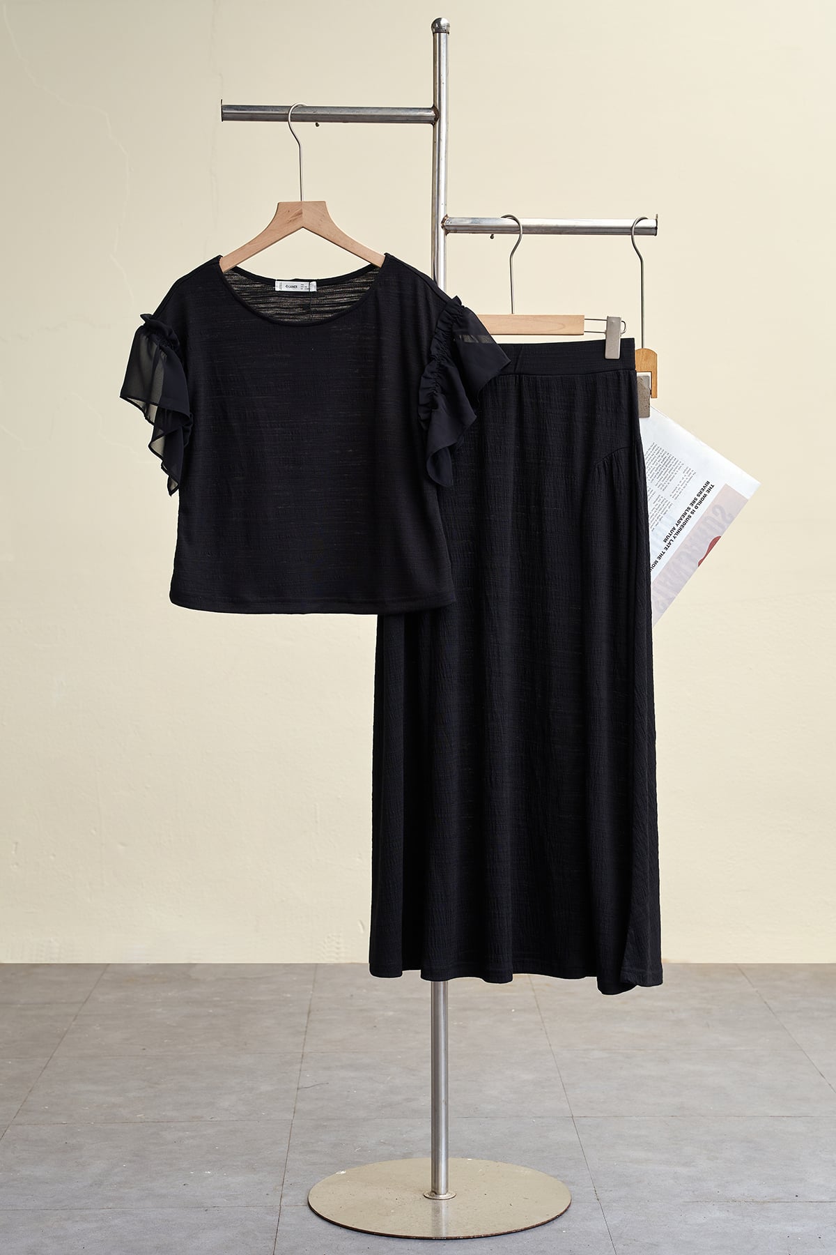 Áo thun croptop bèo nhún tay - L61B26H052 - Ảnh 4