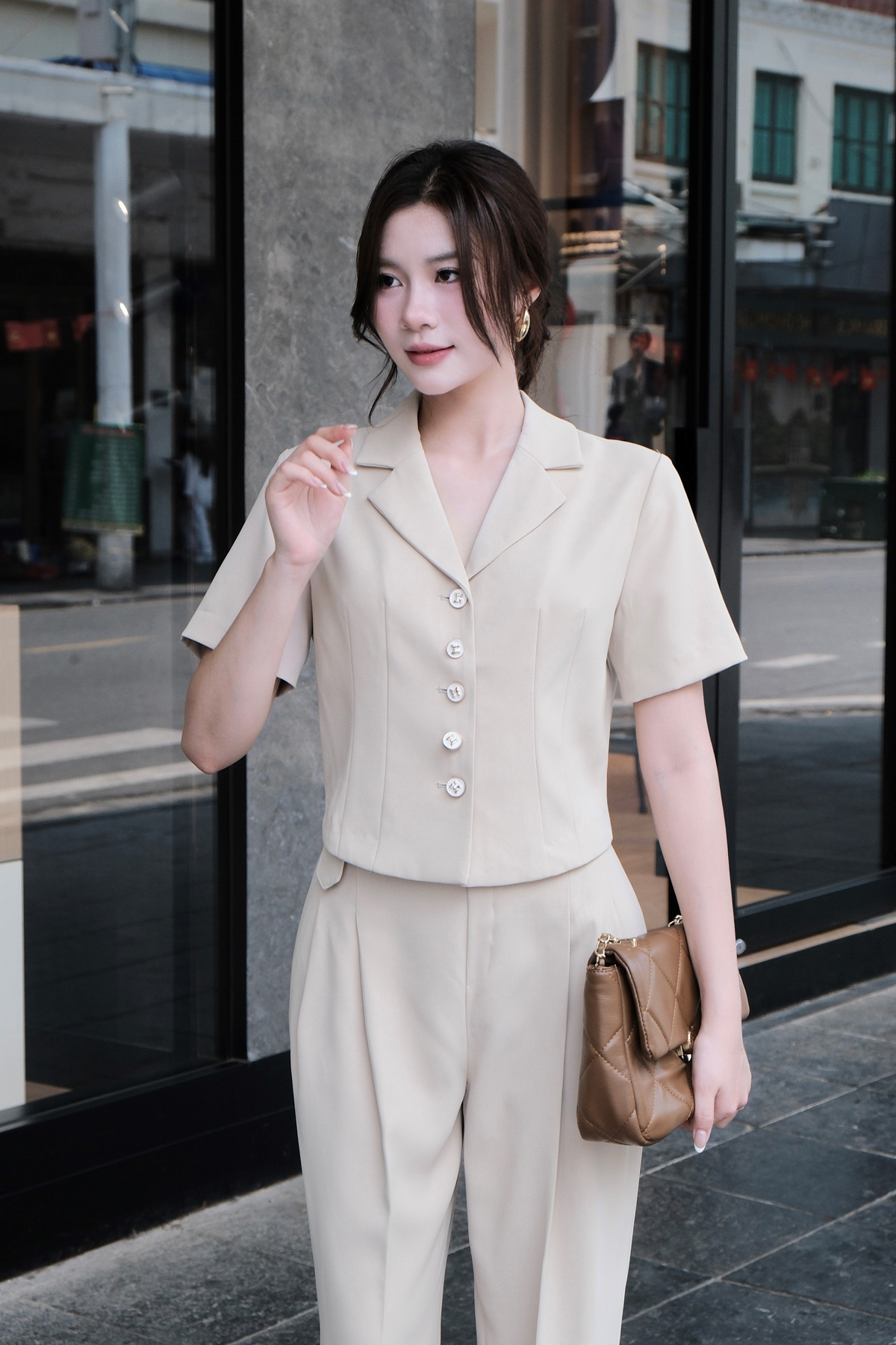 Quần baggy ly xếp - L64K25Q005 - Ảnh 8