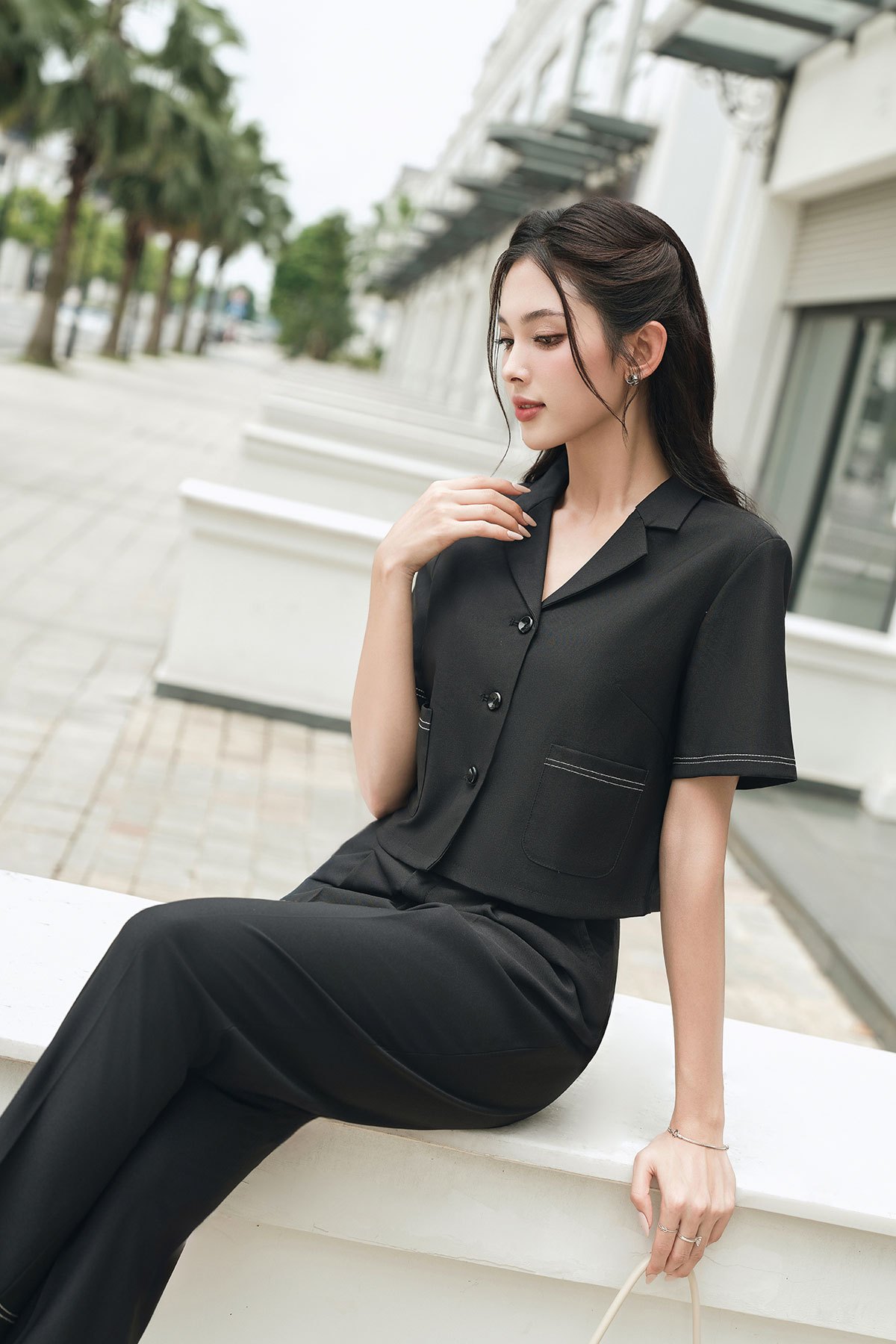 Quần ống côn túi chéo - O64K24Q004 - Ảnh 13