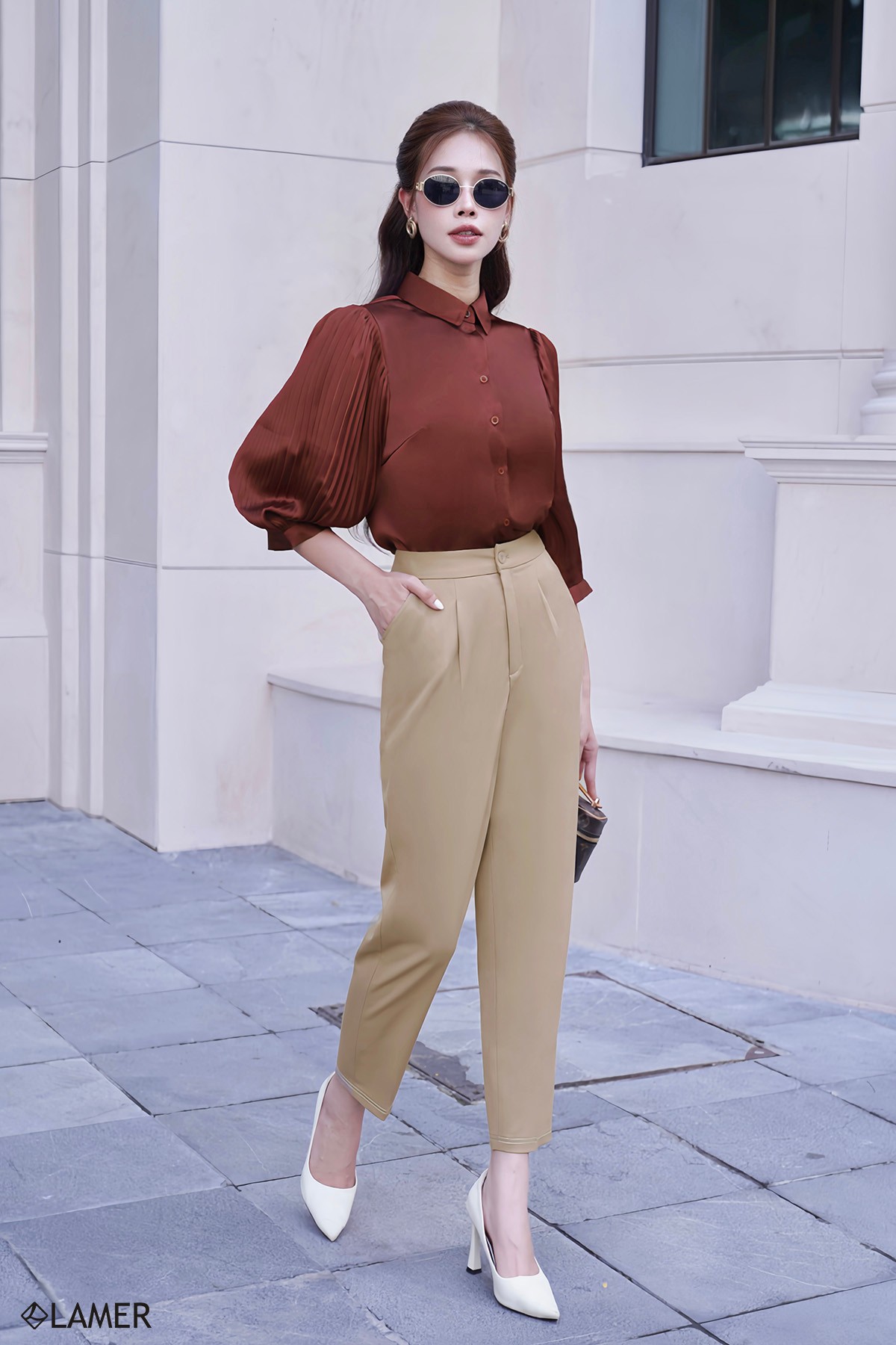 Quần ống côn túi chéo - O64K24Q004 - Ảnh 8